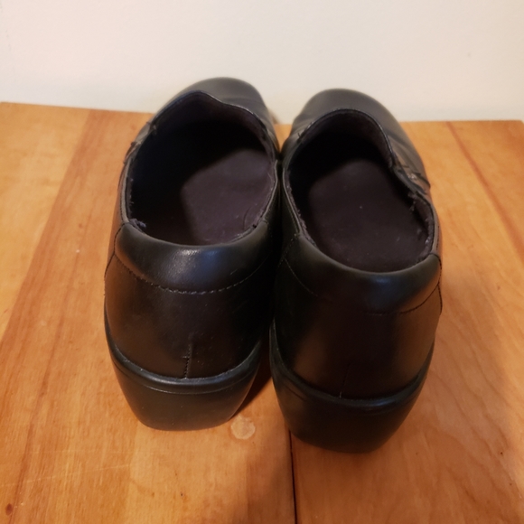 Clark leather shoes slip-on clog work shoe comfy 2in heel - Picture 5 of 7